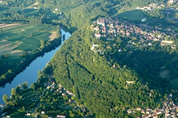Domme vue aérienne 2